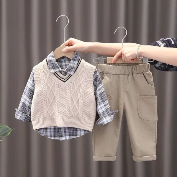 3PCS-Baby-Kid-Toddler-Boys-Casual-Knitted-SweaterShirtPants-Outfit-Clothes-Set