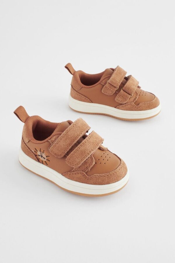 Boys-Tan-Brown-Leather-First-Walker-Shoes